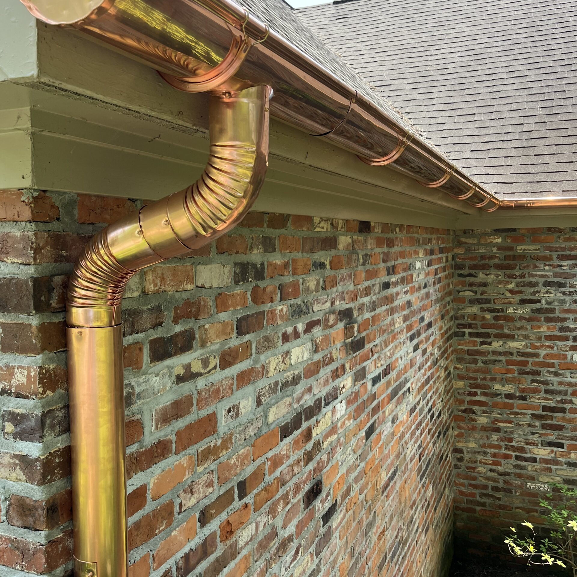 Copper gutter system